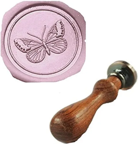 Sello de cera de mariposa vintage, adorno de sello de sellado de boda, tarjeta de invitación de caracol, cosecha, regalo, paquete de vino, gran idea