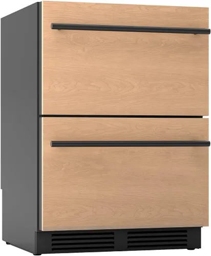 Zephyr Presrv - Cajones de refrigerador de doble zona listos para panel de 24 pulgadas, refrigerador de vino y bebidas, enfriador de vino, bar en