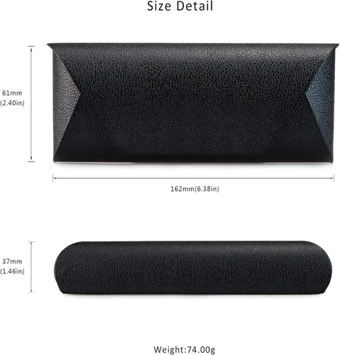 Miniatura 3 de LifeArt Funda rígida para gafas de sol funda de piel sintética de moda ligera