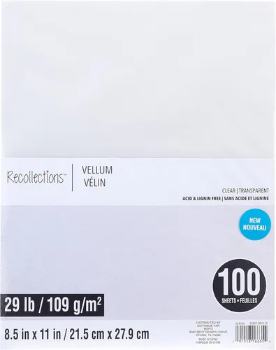 Miniatura 8 de Recollections 100 hojas de papel de cartulina negro pesado de 8.5 x 11 pulgadas, papel sin ácido ni lignina para álbumes de recortes, artes
