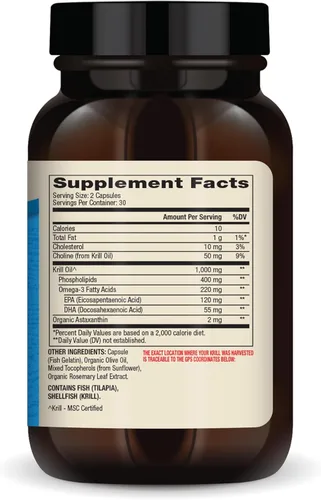 Miniatura 2 de Aceite de krill de Dr. Mercola, 0,035 oz por porción, 60 comprimidos, 1