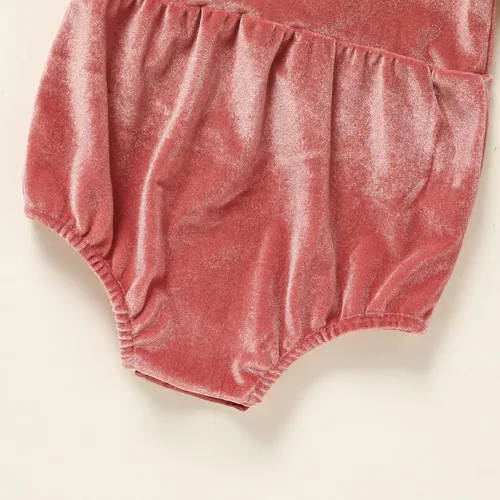 Miniatura 27 de GRNSHTS Ropa de primer cumpleaños para niña de terciopelo de un año de edad, mameluco de manga larga + diadema, 2 piezas de trajes de pastel