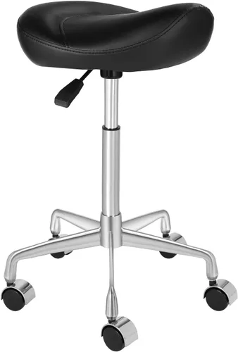 Kaleurrier Taburete ergonómico giratorio con ruedas, hidráulico de elevación neumática, altura ajustable, silla ligera para clínica, peluquería,