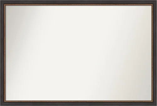 Miniatura 177 de Amanti Art Espejo de baño negro para sobre el fregadero, 23 x 23 pulgadas, espejo cuadrado negro Ashton, marco de madera tradicional mediano, se