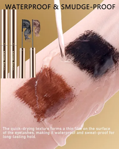 Miniatura 5 de Máscara de pestañas negra para mujeres mayores con pestañas cortas y finas, longitud y volumen extremos, impermeable, a prueba de manchas, ultra