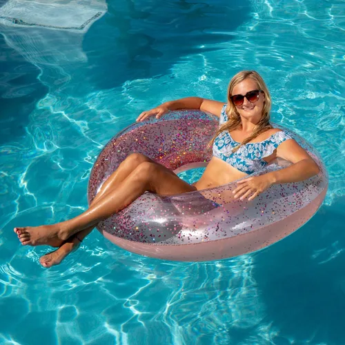 Miniatura 2 de PoolCandy Tubo de piscina jumbo, 48 pulgadas, múltiples estilos de tubo Brillo de oro rosa