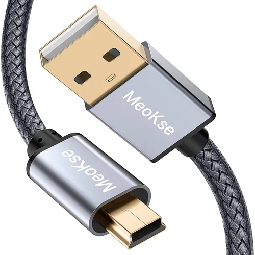 Miniatura 6 de Meokse Cable mini USB de 20 pies, USB 2.0 tipo A a Mini B, cable de carga de sincronización de datos de alta velocidad, cable portátil duradero