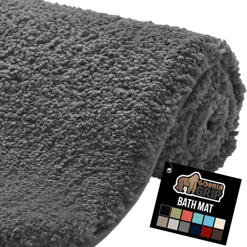 Miniatura 16 de GORILLA GRIP Alfombras de baño, ultra suaves, absorbentes, de felpa gruesa, lavables a máquina, microfibra de secado rápido, tapetes para ducha