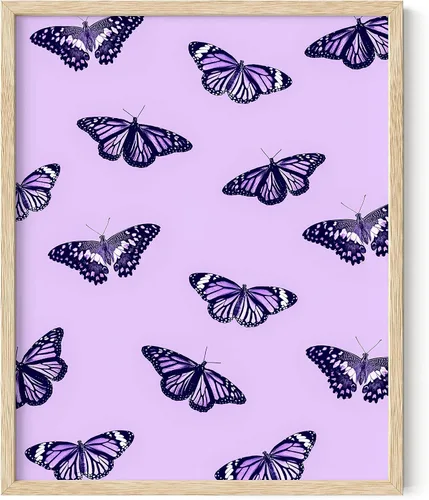 Miniatura 22 de HAUS AND HUES Arte de pared de mariposas: carteles estéticos para habitación, decoración de pared amarilla, sin marco, 12 x 16 pulgadas Mariposas
