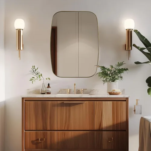 Miniatura 46 de ANDY STAR - Espejos ovalados negros para baño, espejo grande de 24x36 pulgadas con marco de metal negro mate oblongo para pared, espejo moderno