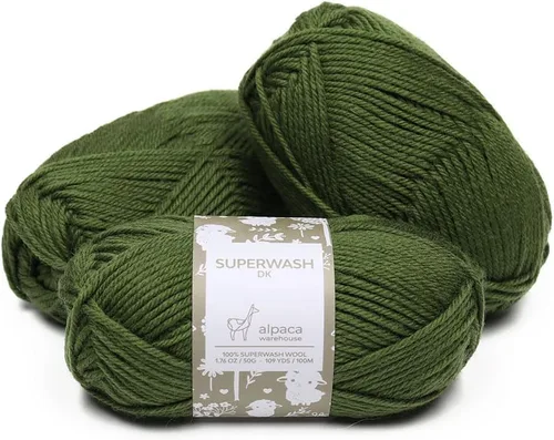 Miniatura 17 de 100% lana pura Superwash de Alpaca Warehouse, juego de 3 madejas (150 gramos) de peso DK - Procedencia directa de Perú - Celestialmente suave