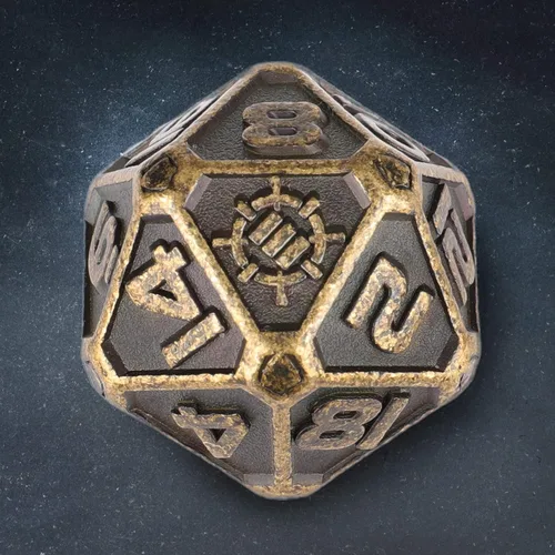 Miniatura 9 de ENHANCE DND - Juego de dados de metal, 7 dados poliédricos con estuche de almacenamiento y bolsa con cordón, juego de metal sólido para Calabozos
