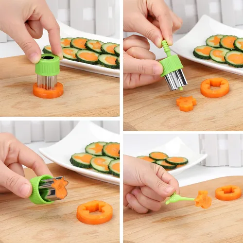 Miniatura 5 de NEW LIVE Juego de 35 cortadores de galletas, cortadores de verduras y frutas, sellos, moldes, cortadores de galletas mini