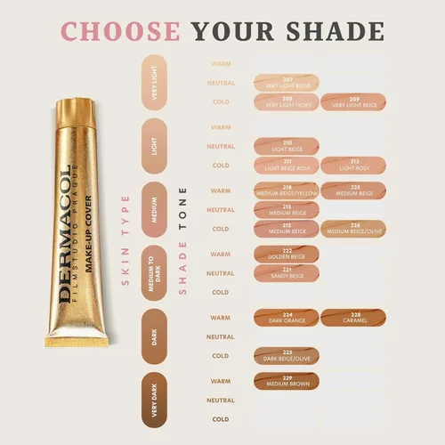 Miniatura 9 de Dermacol - Base de maquillaje líquida de cobertura total, base líquida mate con SPF 30, base resistente al agua para piel grasa, acné y bolsas 212