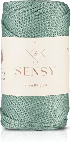 Miniatura 120 de Sensy - Cuerda de poliéster prémium de 0.118 pulgadas (0.118 in), 131 yardas, 100% polipropileno, cordón de macramé, cuerda de ganchillo de 0.118