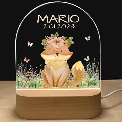 Miniatura 22 de Luz nocturna personalizada para bebés y niños, regalos personalizados con nombre, regalos de bautizo para niñas/niños, lámpara nocturna regulable