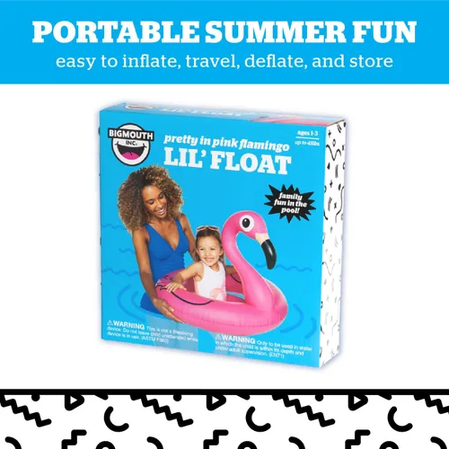 Miniatura 4 de Flotador de agua Pink Flamingo Lil - Flotador de piscina para bebés y niños de 1 a 3 años, para nadadores principiantes, fácil de inflar y duradero