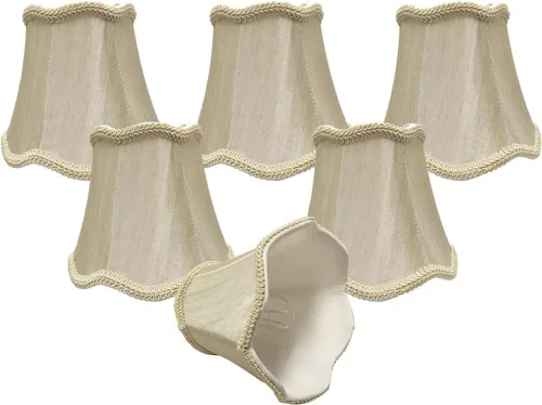 Miniatura 11 de Royal Designs, Inc. CSO-1029-5BG, lámpara de araña festoneada con clip, color beige, 1 unidad
