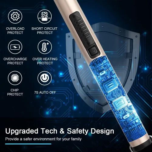 Miniatura 3 de Encendedor de velas eléctrico SUPRUS USB tipo C recargable, con carcasa de acero y gancho para colgar con cuello flexible de 360° (Oro)