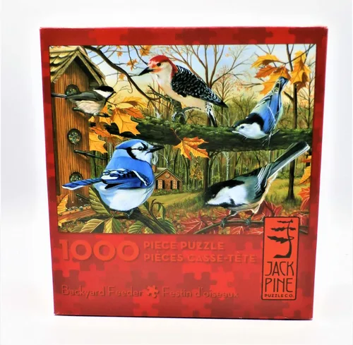 Miniatura 5 de Cobblehill 70010 JackPine Puzzles 1000 - Comedero para patio trasero, varios