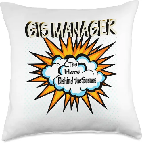 Miniatura 5 de GIS MANAGER Gifts GIS Manager-Funny Hero Job - Almohada (16 x 16 pulgadas), multicolor