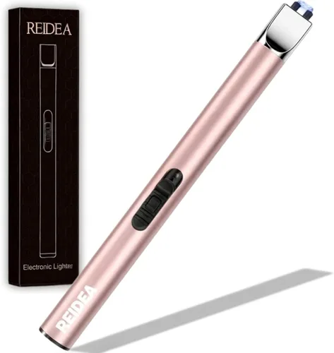 Miniatura 12 de REIDEA Encendedor de vela electrónico de arco resistente al viento, recargable por USB, sin llama, con botón de seguridad para el hogar, S4