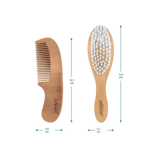 Miniatura 14 de Kit de Esenciales para el Cuidado del Bebé de Dr. Brown, Tijeras para Uñas con Estuche, Aspirador Nasal, Cepillo y Peine para Caspa de Cuna, Libre