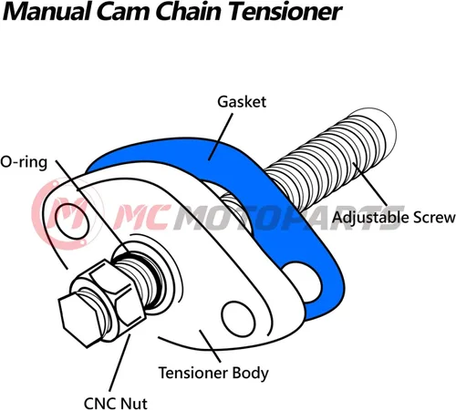 Miniatura 4 de MC MOTOPARTS Tensor de cadena manual HP ajustable CNC compatible con CBR600 F3 1996-1998 1997 (azul)