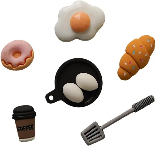 Miniatura 6 de Botones Galore - Juego de adornos con parte trasera plana, 25 resinas para alimentos y 75 accesorios, 100 piezas