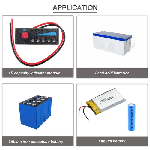 Miniatura 7 de Módulo indicador de capacidad de batería de litio 1S 3.7V 1S 3.7V Tablero indicador de porcentaje de batería de iones de litio Pantalla LED