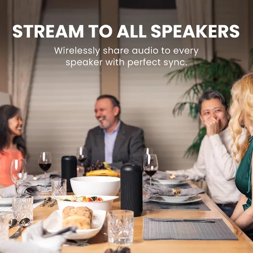 Miniatura 2 de Avantree Harmony 2 - Sistema de altavoces inalámbricos multihabitación con Bluetooth y entradas con cable, fácil configuración, ampliable