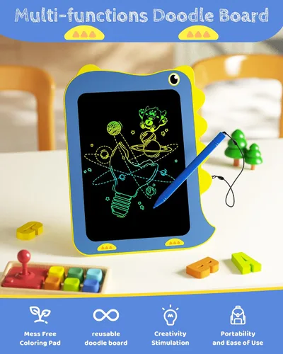 Miniatura 3 de TEKFUN Tableta de escritura LCD para niños, tablero de garabatos, juguetes de dinosaurio, juguetes esenciales de viaje para niños y niñas de 3, 4