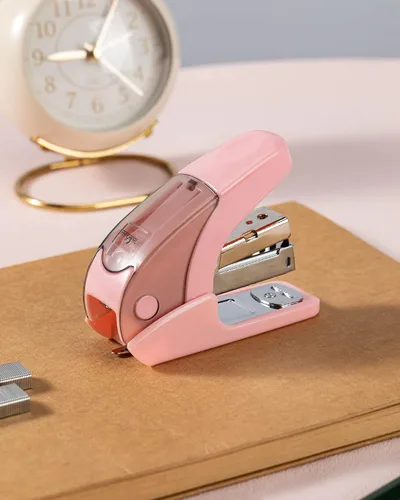 Miniatura 7 de PAPERPAL - Juego de grapadora mini sin esfuerzo, capacidad para 20 hojas, quitagrapas y almacenamiento de grapas integrados, contiene grapas