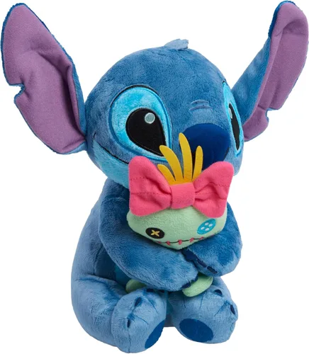 Miniatura 3 de Disney Just Play - Peluche clásico de Lil Friends Stitch and Scrump, juguetes para niños de 2 años en adelante