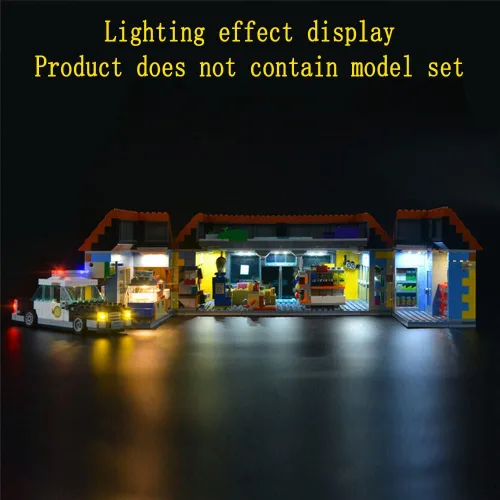 Miniatura 4 de GEAMENT Kit de luz LED compatible con Lego The Kwik-E-Mart - Juego de iluminación para los Simpsons 71016 modelo de construcción