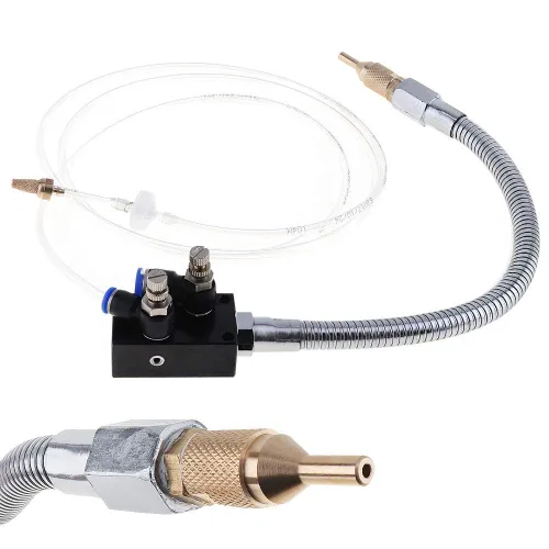Miniatura 9 de ChgImposs Sistema de pulverización de lubricación de refrigerante de niebla con válvula de retención y boquilla de metal, kit de enfriamiento