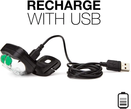 Miniatura 2 de Energizer Vision Linterna Frontal LED Recargable, Linterna Frontal LED Brillante Resistente al Agua para Exteriores, Equipo de Campamento y Verde