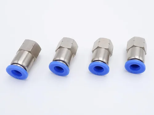 Miniatura 39 de Accesorio de conexión de empuje 5/32" Tubo OD x 10-32 UNF rosca macho, Conectores neumáticos de aire y agua de empuje rápido rectos para macho