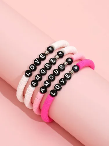 Miniatura 6 de ToBeIT Cuentas acrílicas del alfabeto de la A a la Z, 1000 cuentas para hacer joyas, pulseras, collares (0.236 pulgadas) (negro)