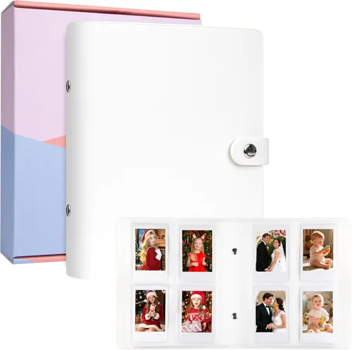 Miniatura 21 de Álbum de fotos de 256 bolsillos para cámara Fujifilm Instax Mini, libro de fotos con cubierta de cuero para fotos Polaroid, álbum de fotos de 2x3