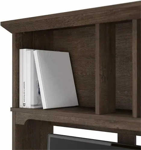 Miniatura 4 de Bush Furniture Salinas Hutch, accesorio de escritorio con estante de almacenamiento para oficina en casa, 60 W, marrón ceniza