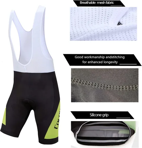Miniatura 46 de Coconut Ropamo CR - Conjunto de camiseta de ciclismo para hombre, con cremallera y bolsillo con pantalones cortos con acolchado 4D