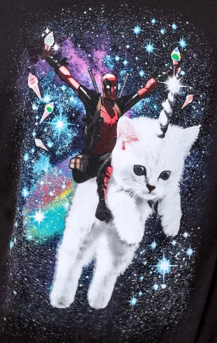 Miniatura 4 de Marvel Deadpool Space Trip Unicorn Kitty - Camiseta para adulto