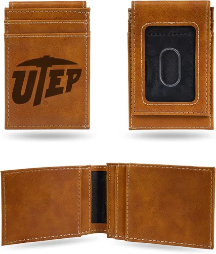 Miniatura 59 de Cartera de bolsillo frontal grabada con láser NCAA - Compacta/Cómoda/Delgada
