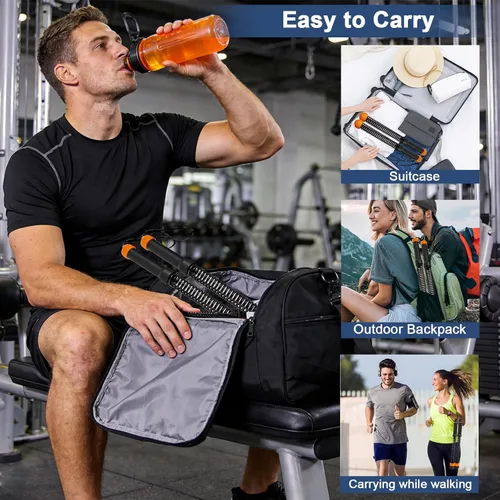 Miniatura 9 de Cuerdas de batalla sin cuerda, cuerdas de batalla inalámbricas con peso para gimnasio en casa, entrenamiento portátil de cuerpo completo HIIT Cardio