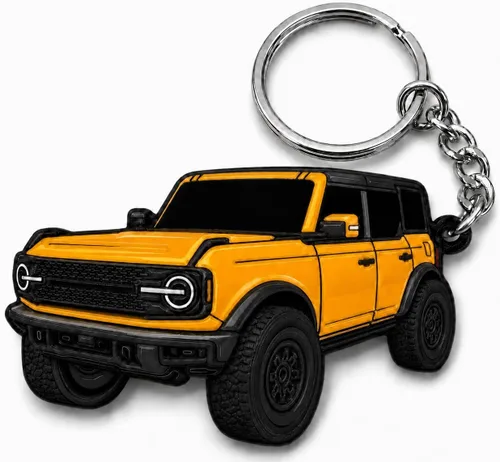 Miniatura 12 de Accesorios de Llavero Bronco 4 puertas llavero Fob Cubierta Modificaciones geniales compatibles con Ford Bronco 2022 2023 2024 Blanco