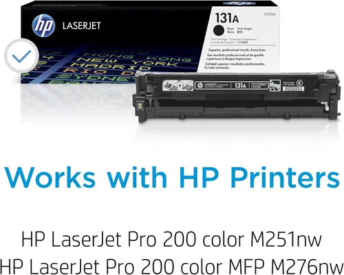 Miniatura 2 de HP 131A Cartucho de tóner negro Funciona con LaserJet Pro 200 Color M251, LaserJet Pro 200 Color MFP M276 Serie CF210A