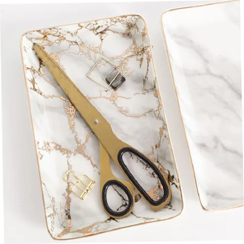 Miniatura 9 de PACKOVE Ceramic Ring Plate Ceramic Tray Ceramic Earring Tray Ceramic Ring Tray Ceramic Jewelry Tray Bandejas Decorativas Trinket Tray Ceramic