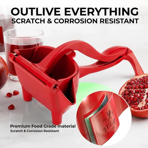 Miniatura 6 de Zulay - Exprimidor manual de frutas, exprimidor de jugos resistente con palanca desmontable y colador extraíble, prensa de frutas y exprimidor