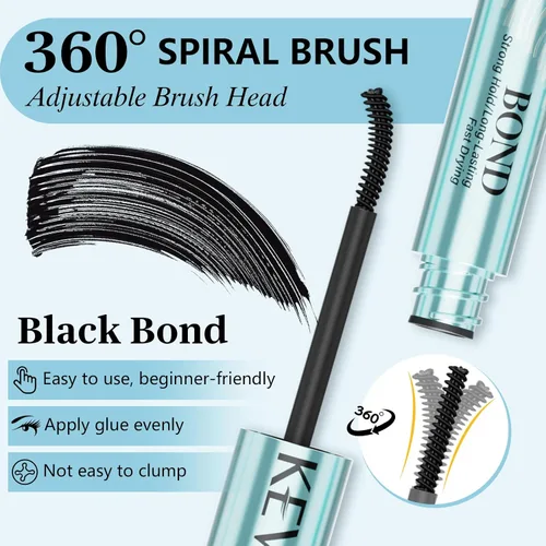 Miniatura 3 de KevKev Lash Cluster Glue, Lash Bond and Seal Lash Glue for Eyelash Clusters Waterproof Strong Hold for 72h Individual Eyelash Glue Non-Irritating